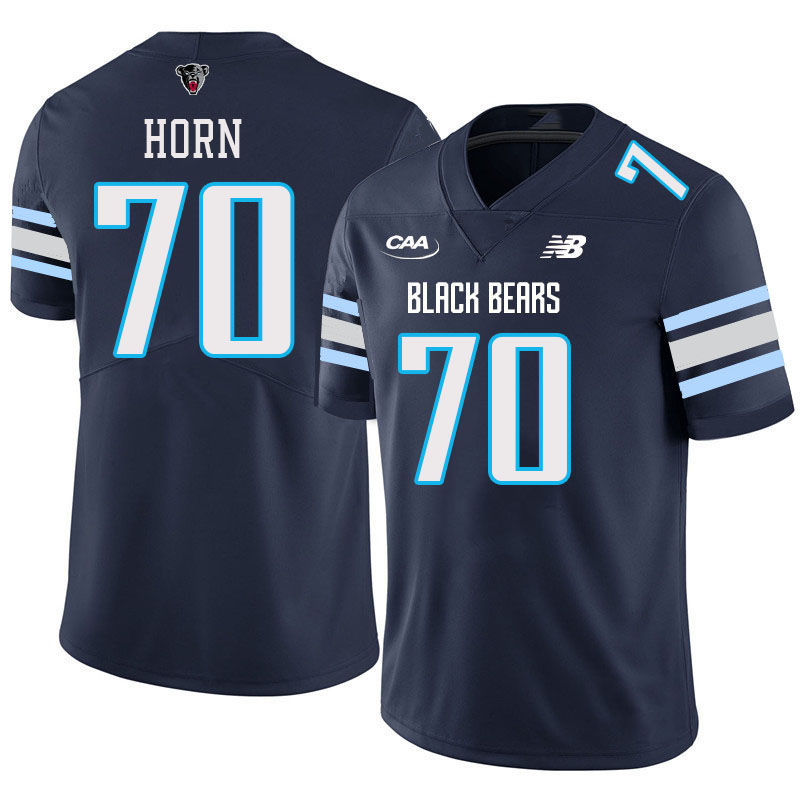 Men #70 Joe Horn Maine Black Bears College Football Jerseys Stitched Sale-Navy